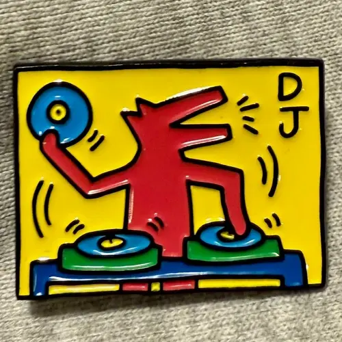 Enamel Pin Keith Haring DJ Enamel Pin