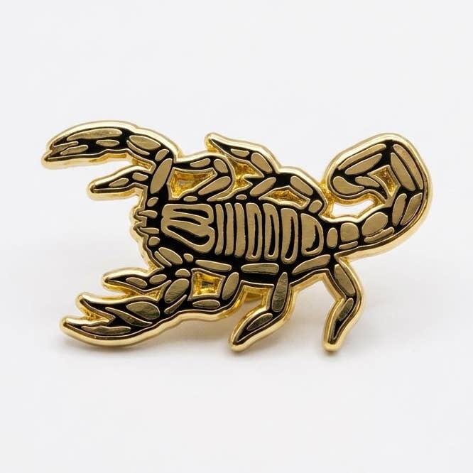 Enamel Pin Gold Scorpion Enamel Pin