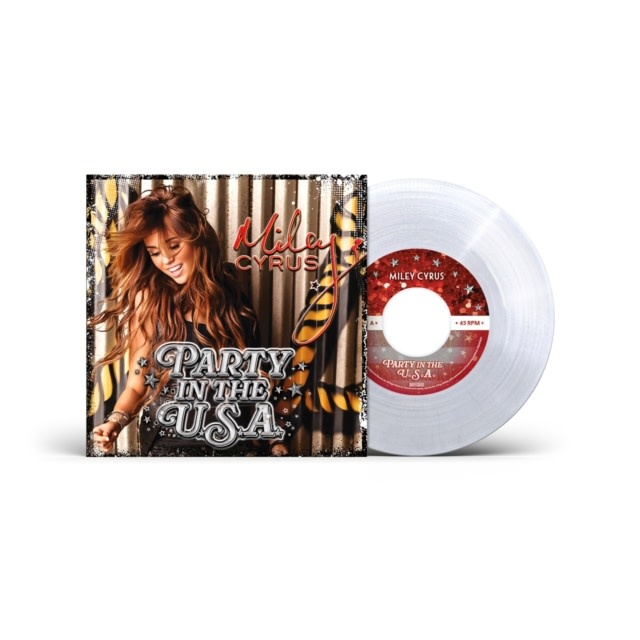 New Vinyl Miley Cyrus - Party In The U.S.A (Clear/Glitter) 7"