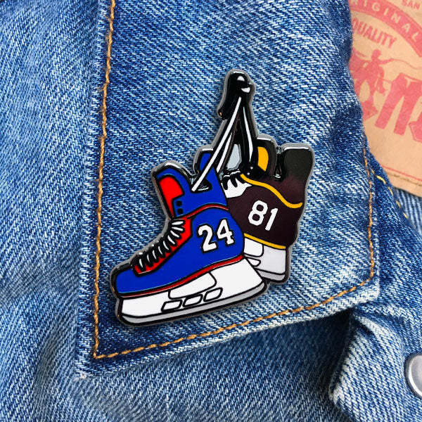 Enamel Pin Heated Rivalry Hockey Skates Enamel Pin