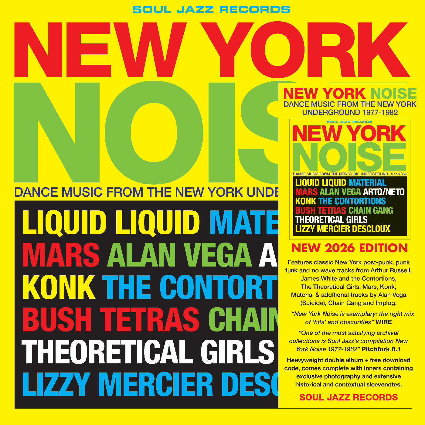 New Vinyl Soul Jazz Records - New York Noise: Dance Music From the New York Underground 1978-82 LP