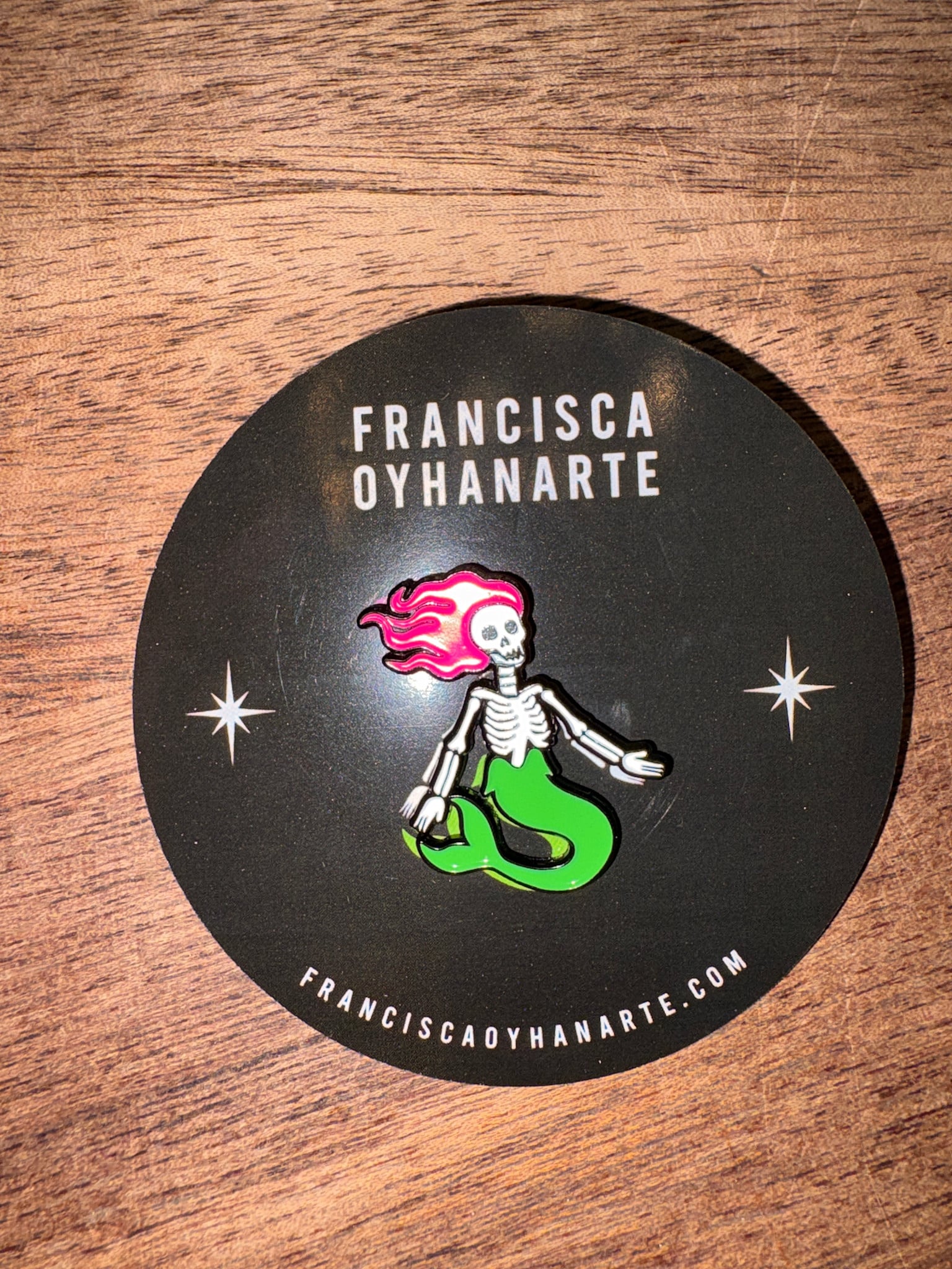 Enamel Pin Francisca Oyhanarte "Skull Mermaid" Pin