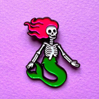 Enamel Pin Francisca Oyhanarte "Skull Mermaid" Pin