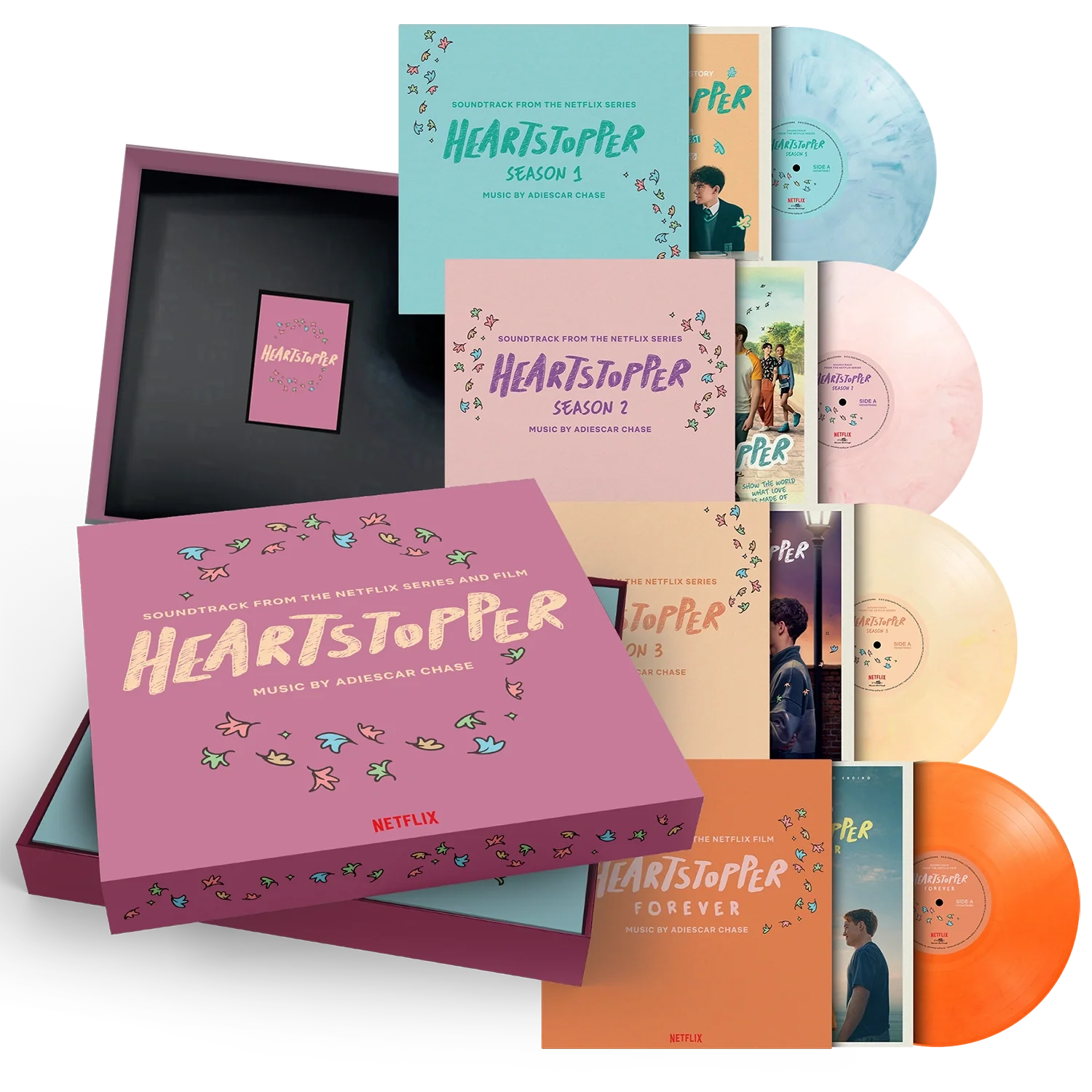 New Vinyl Adiescar Chase - Heartstopper Soundtrack (Limited, Marbled Multicolor, 180g) 4LP Boxset