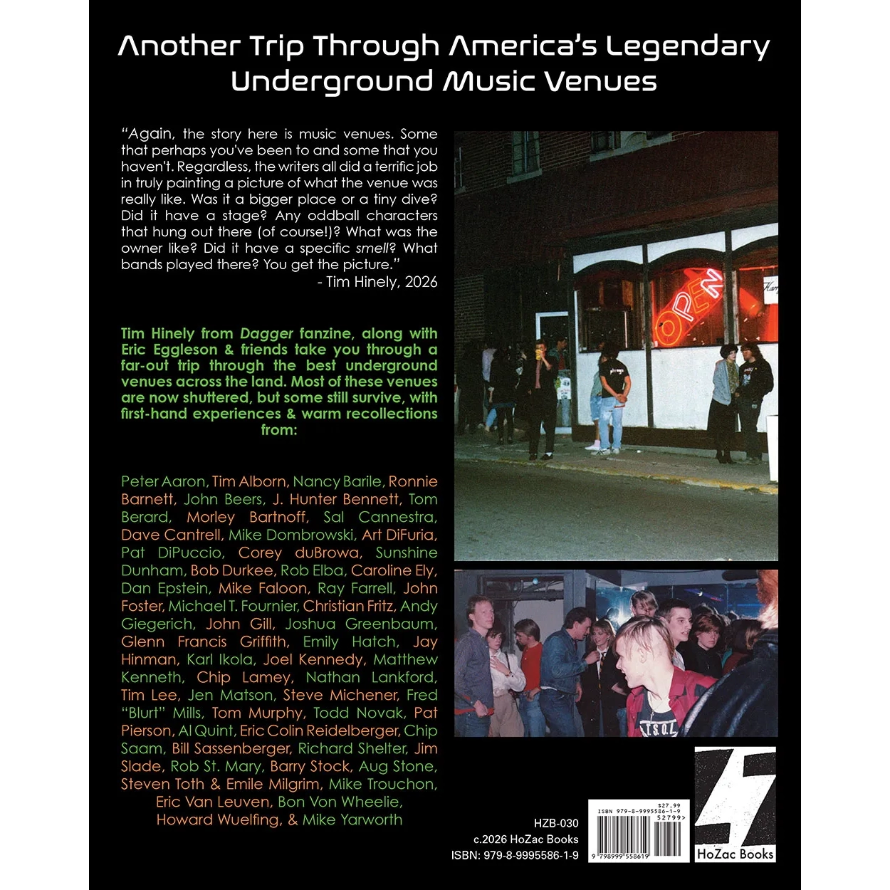 Book Tim Hinely, Eric Eggleston & Friends - Where The Wild Gigs Were Vol.2: Another Trip Through Americas Legendary Underground Venues (Paperback)