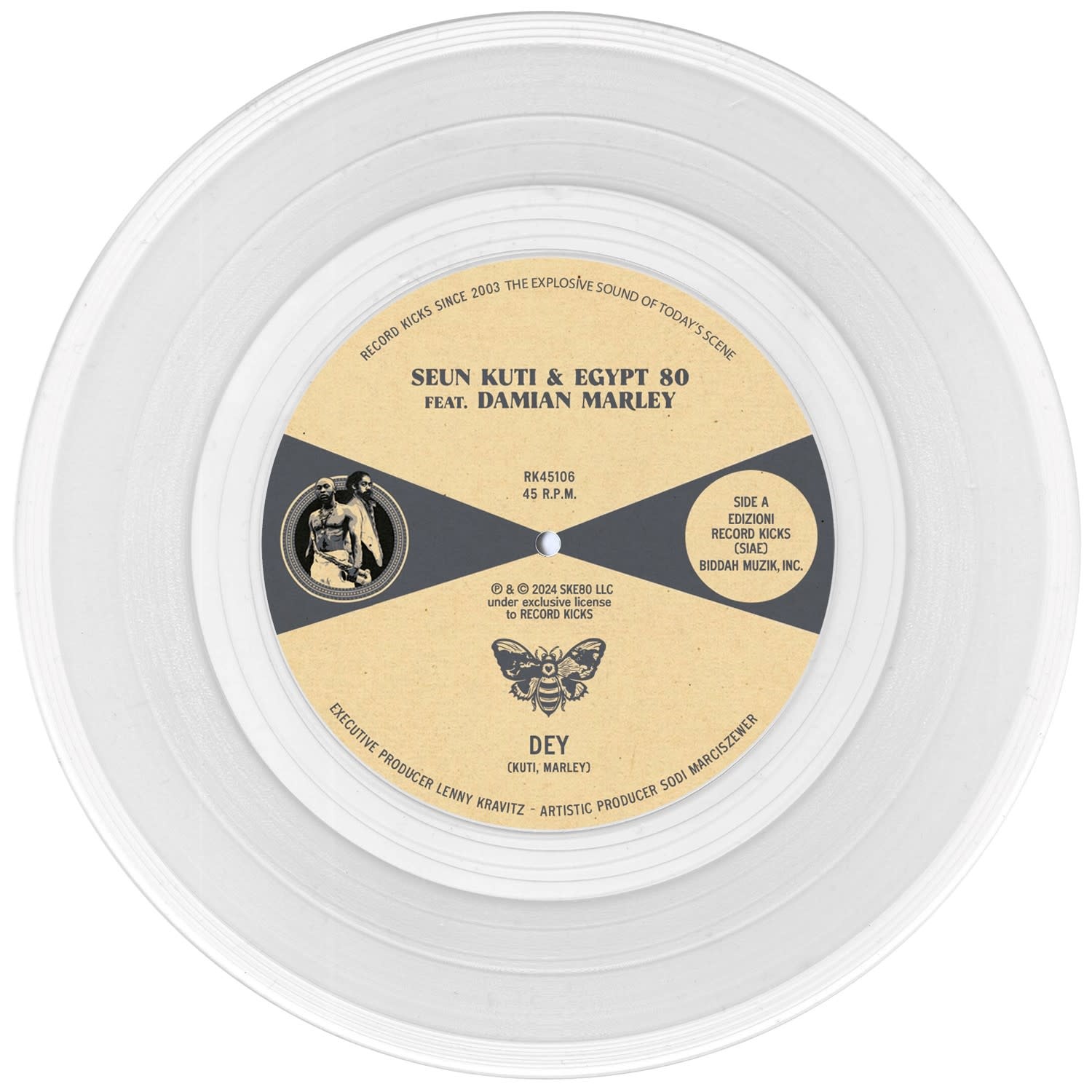New Vinyl Seun Kuti, Egypt 80, & Damian Marley - Dey / Dey (Instrumental) (Limited, Clear) 7"