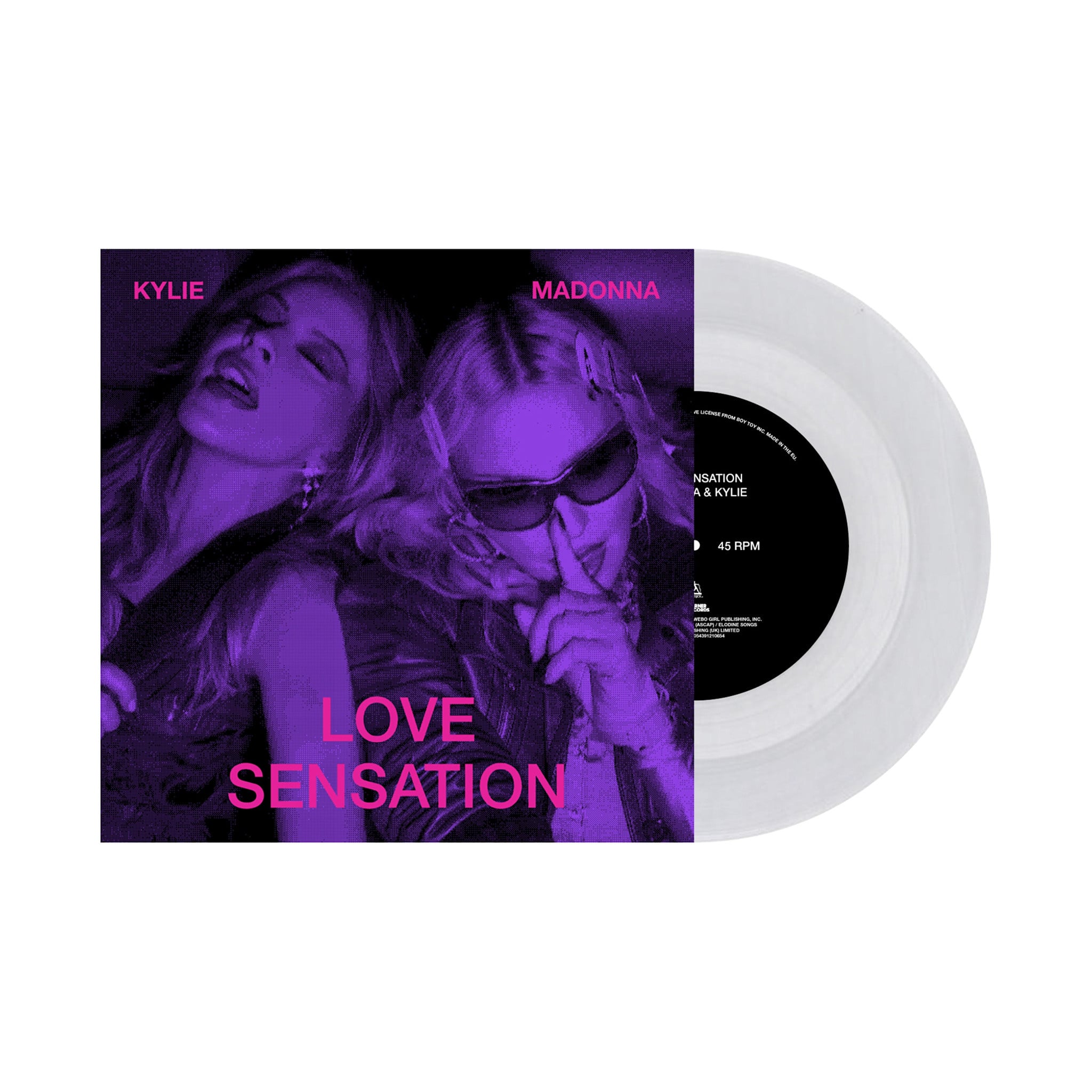 New Vinyl Madonna & Kylie Minogue - Love Sensation (Clear) 7"