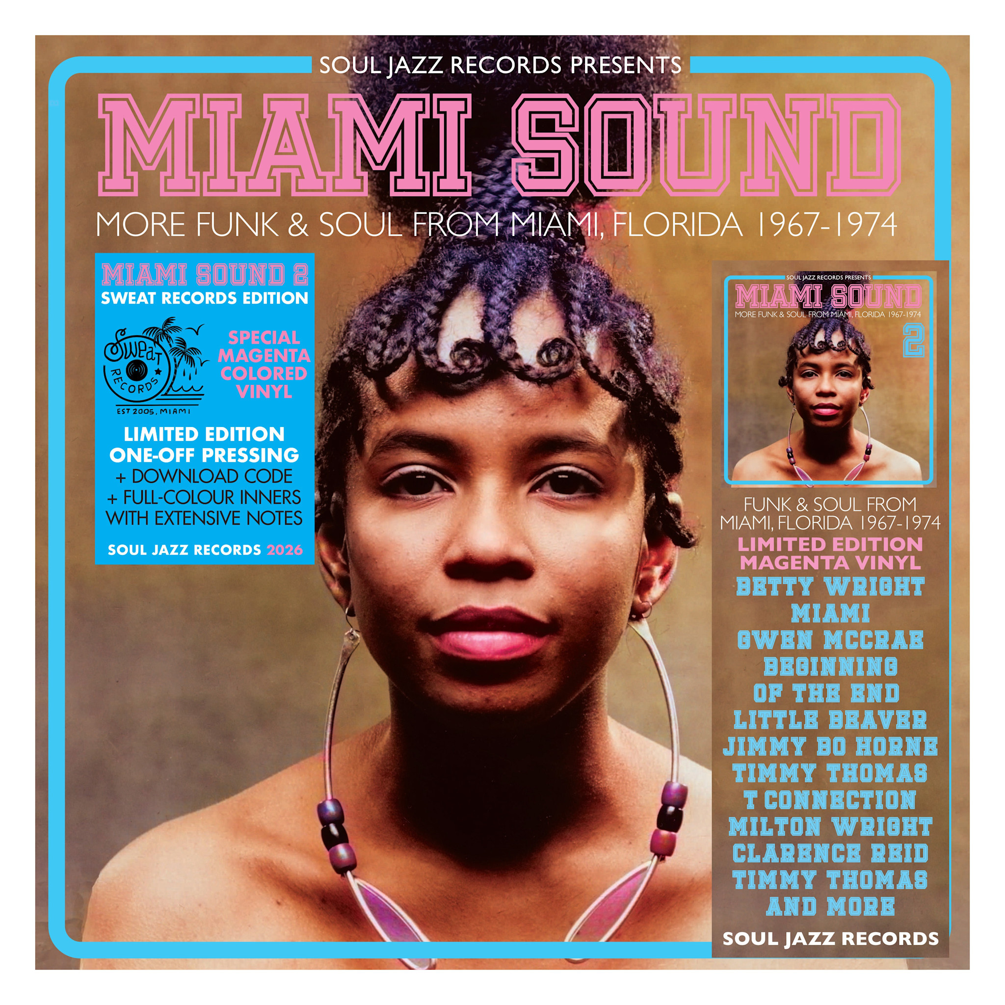 New Vinyl Various - Miami Sound 2: More Funk & Soul From Miami (Sweat Records Edition, Magenta) 2LP