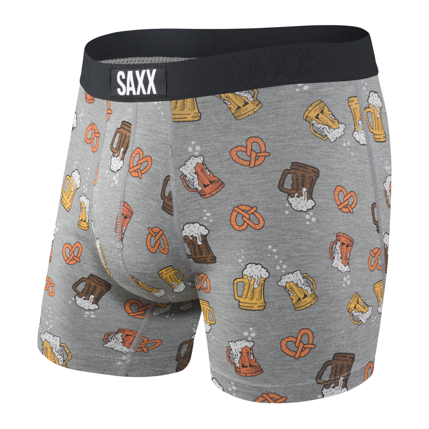 Saxx Vibe Boxer Brief - Grey Beer Cheers