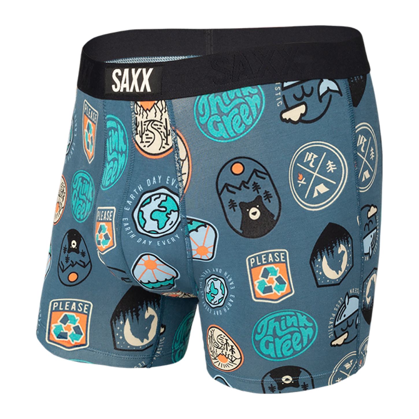 Saxx Vibe Boxer Brief - Navy Everyday Is Earth Day