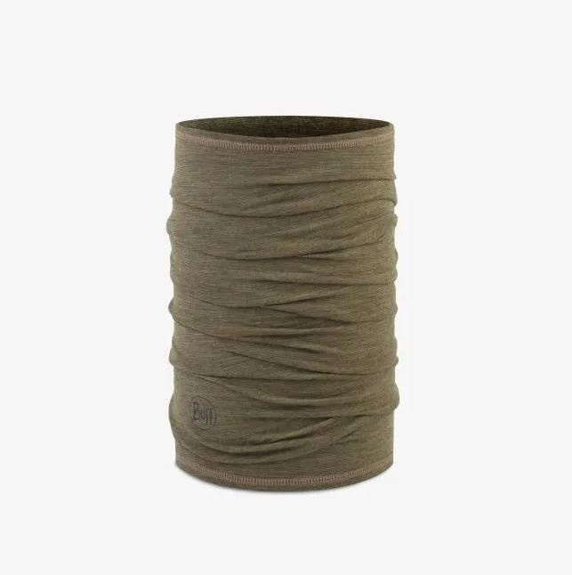 Buff Merino Lightweight Cashmere - Wool Moss Multistripes