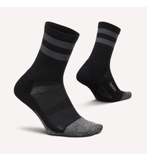 Elite Light Cushion Mini Crew - Black High Top Stripe