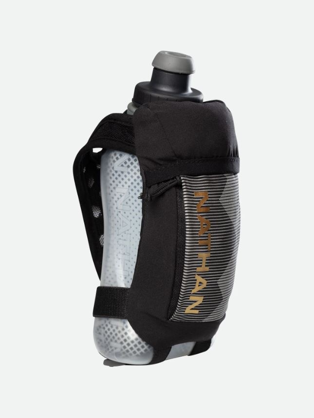 Nathan Quick Squeeze Insulated 12oz - Black/Gold