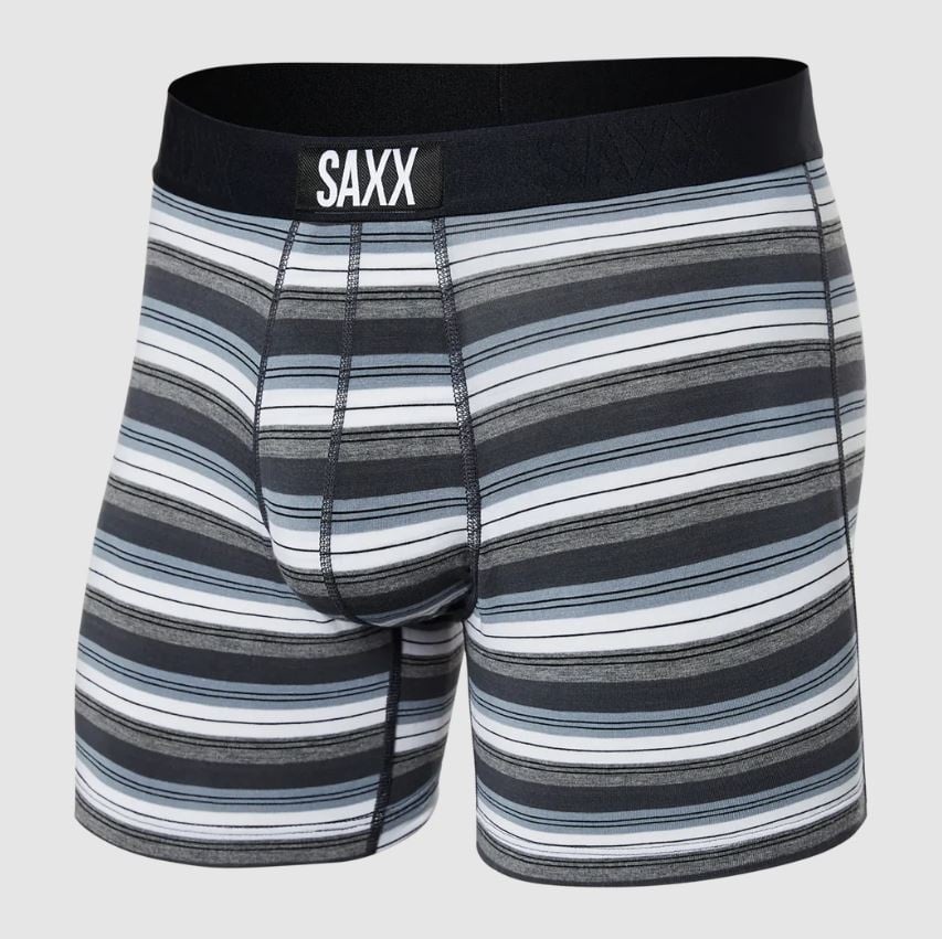 Saxx Vibe Super Soft Boxer Brief - Freehand Stripe | Grey