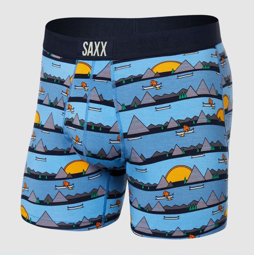 Saxx Ultra Soft Boxer Brief Fly - Lazy River | Blue