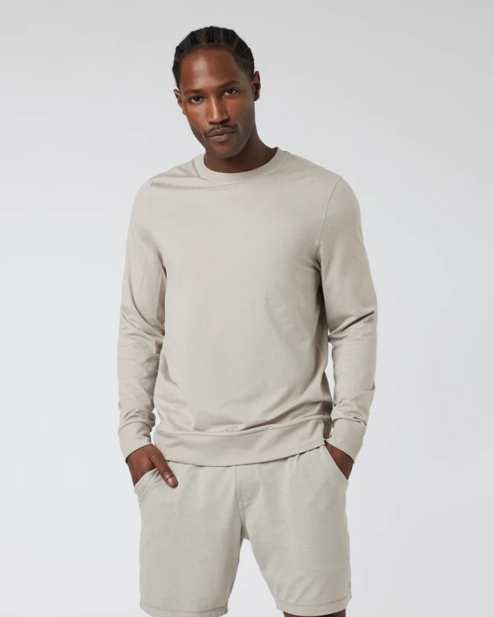 Vuori Men's Ponto Performance Crew - Dark Salt Heather