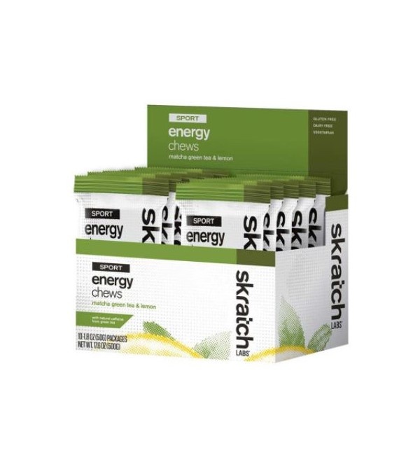 Skratch Labs Energy Chews Case (10) - Lemon + Green Tea