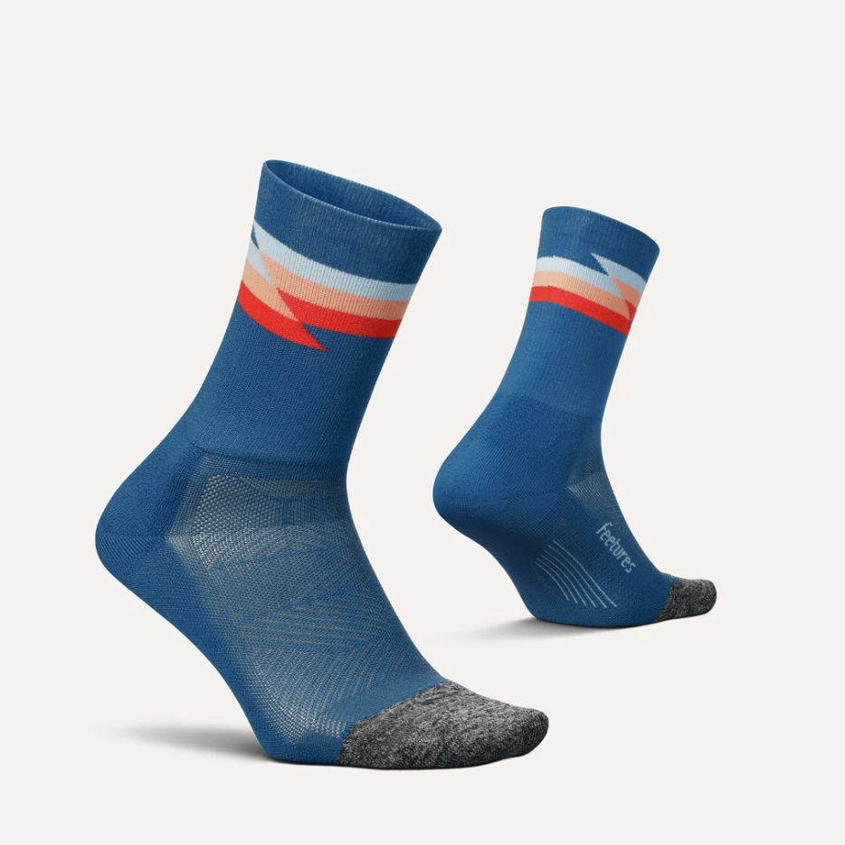 Feetures Elite Light Cushion Mini Crew - Synthwave Blue