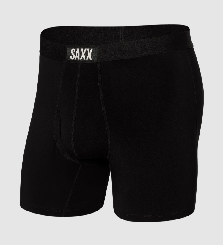 Saxx Ultra Soft Boxer Brief Fly - Black | Black