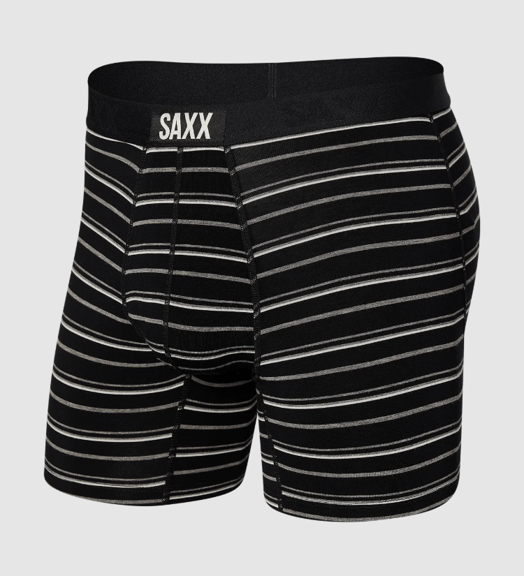 Saxx Vibe Boxer Brief - Black Coast Stripe
