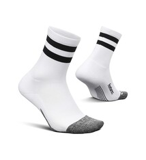 Elite Light Cushion Mini Crew - White High Top Stripe
