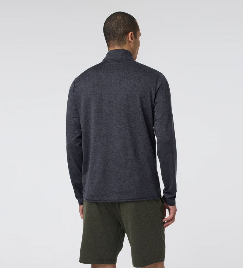 Vuori Men's Ponto 1/2 Zip Mock Neck - Charcoal Heather
