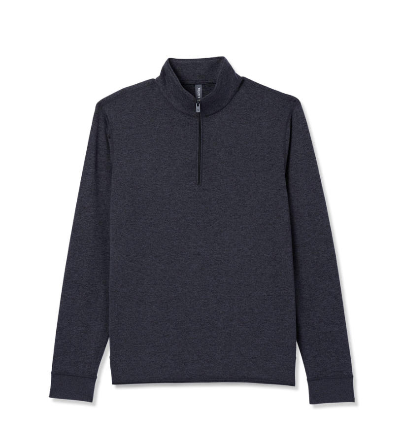 Vuori Men's Ponto 1/2 Zip Mock Neck - Charcoal Heather