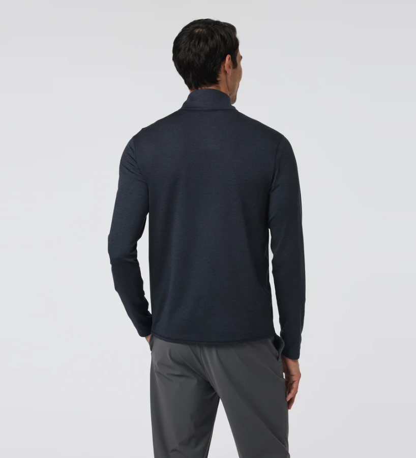 Vuori Men's Ponto 1/2 Zip Mock Neck - Ink Heather