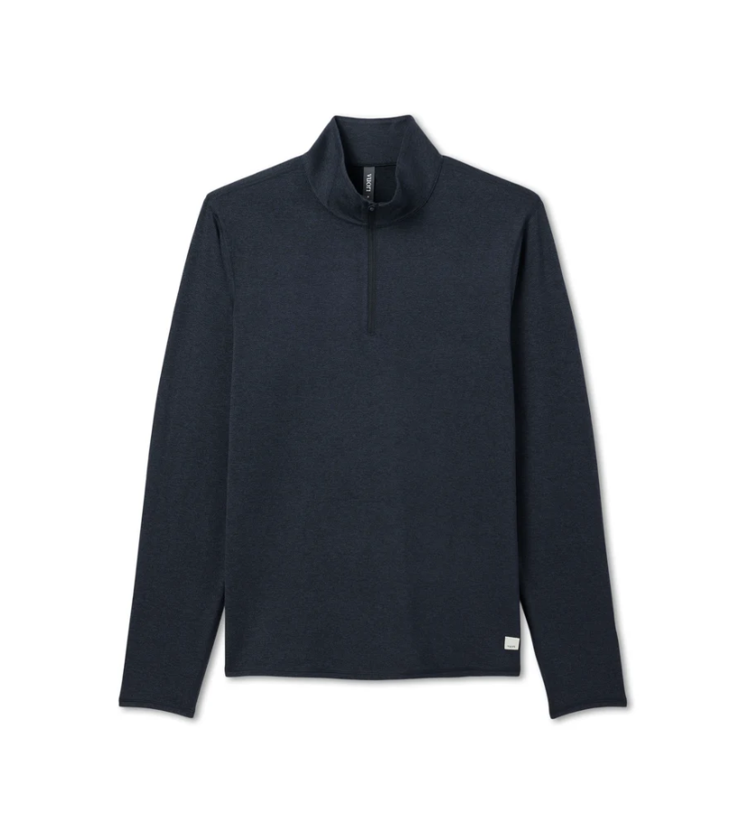 Vuori Men's Ponto 1/2 Zip Mock Neck - Ink Heather