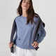 Vuori Women's Long Sleeve Halo Crew - Blue Heron Heather