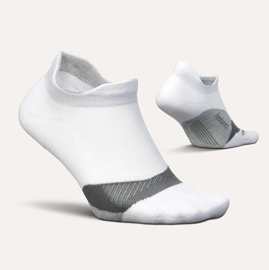 Feetures Elite Light Cushion No Show Tab - White