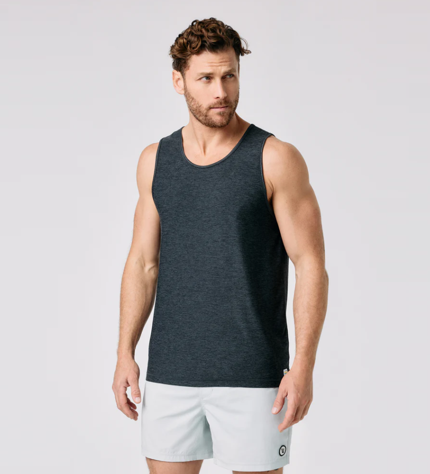 Vuori Men's Strato Tech Tank - Charcoal Heather