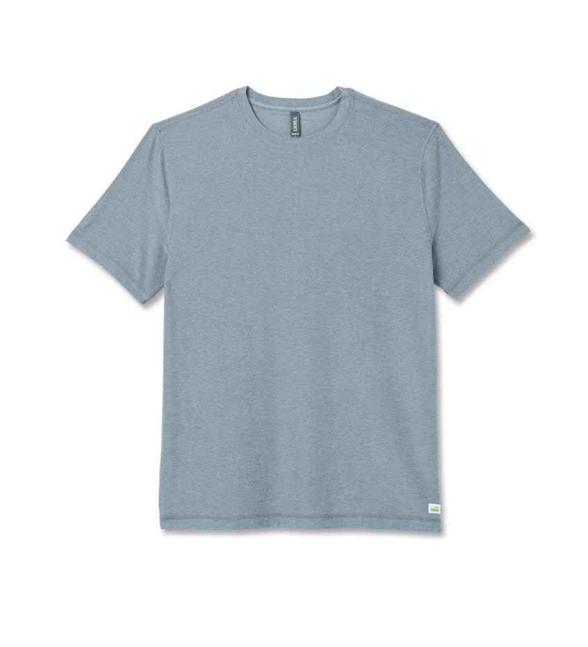 Vuori Men's Strato Tech Tee - Dusty Blue Heather