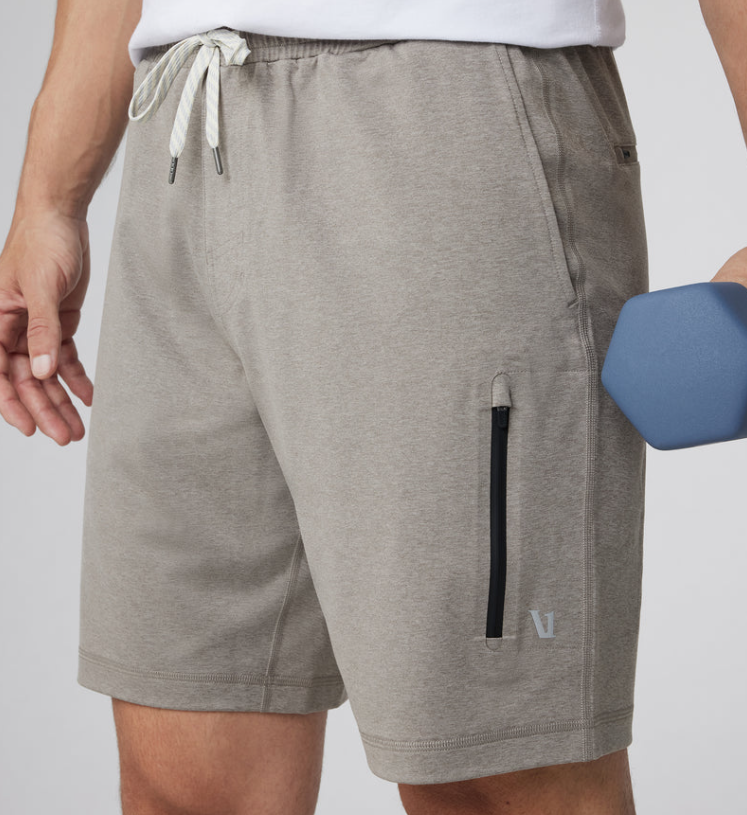 Vuori Men's Sunday Performance Short 8.5" - Mocha Heather