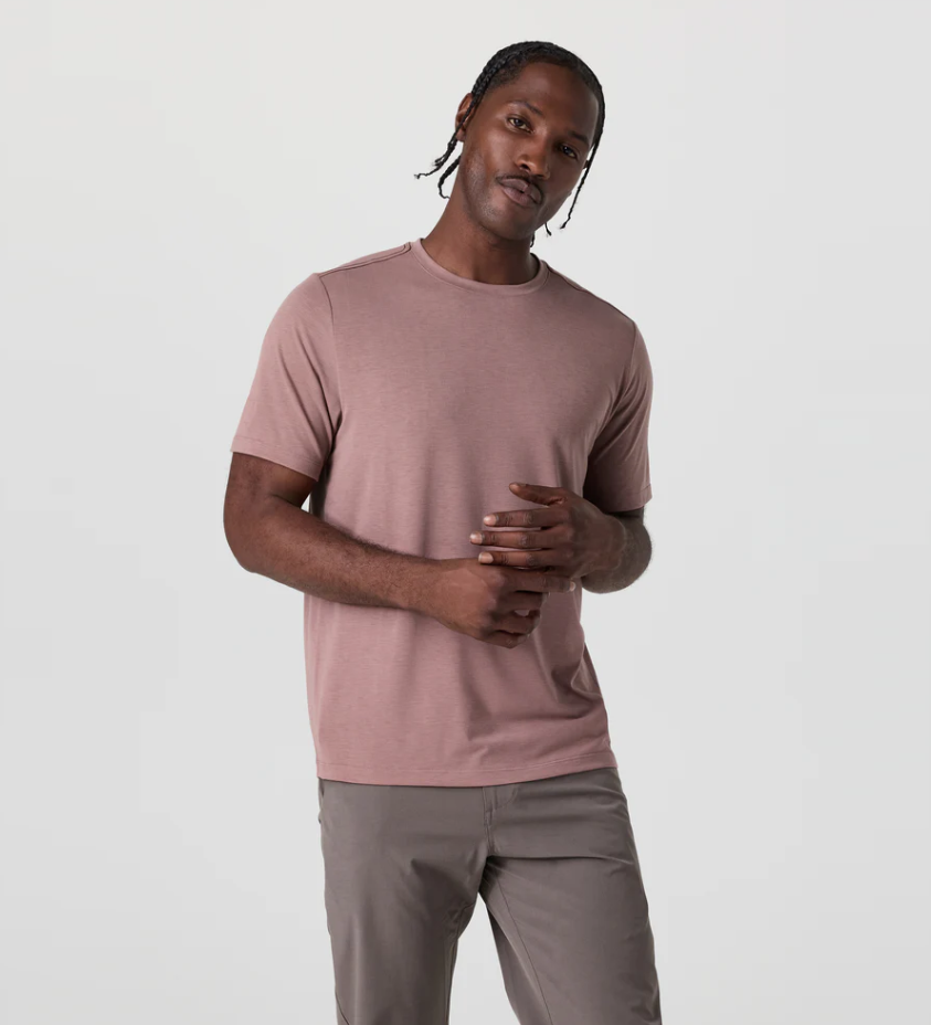 Vuori Men's Current Tech Tee - Zion Rose