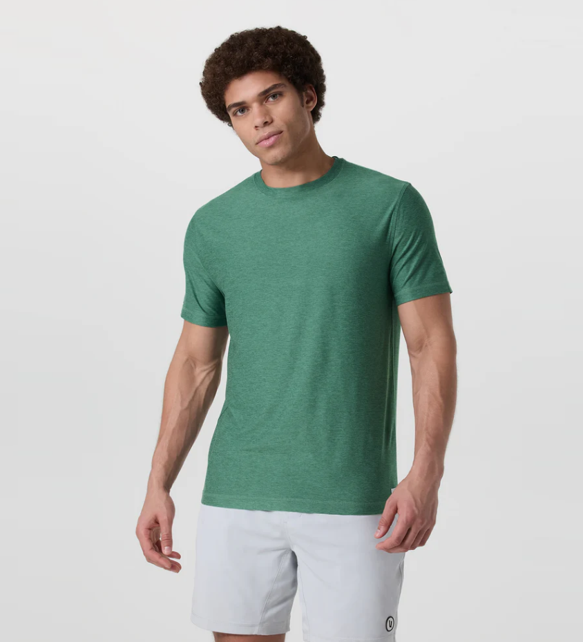 Vuori Men's Strato Tech Tee - Hedge Green Heather