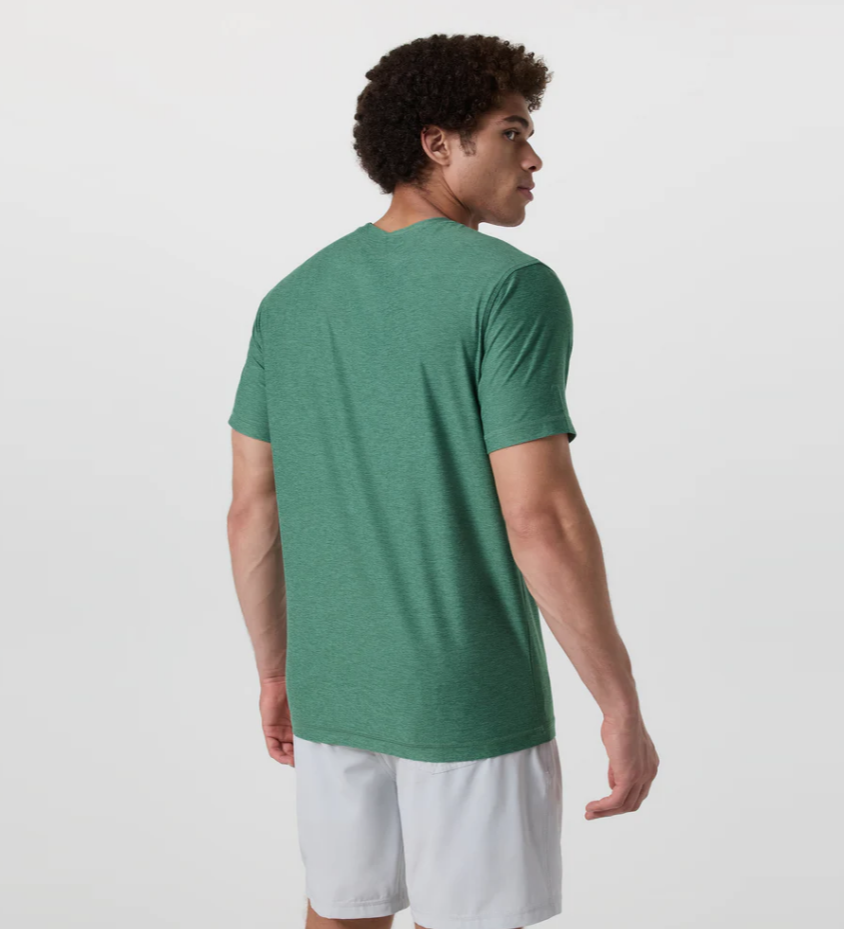 Vuori Men's Strato Tech Tee - Hedge Green Heather
