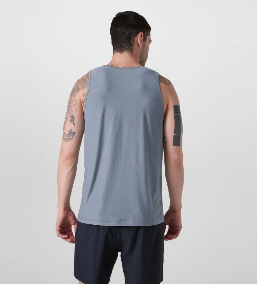 Vuori Men's Strato Tech Tank - Dusty Blue Heather