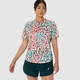 ASICS WOMEN'S ROAD ALL OVER PRINT SHORT SLEEVE TOP