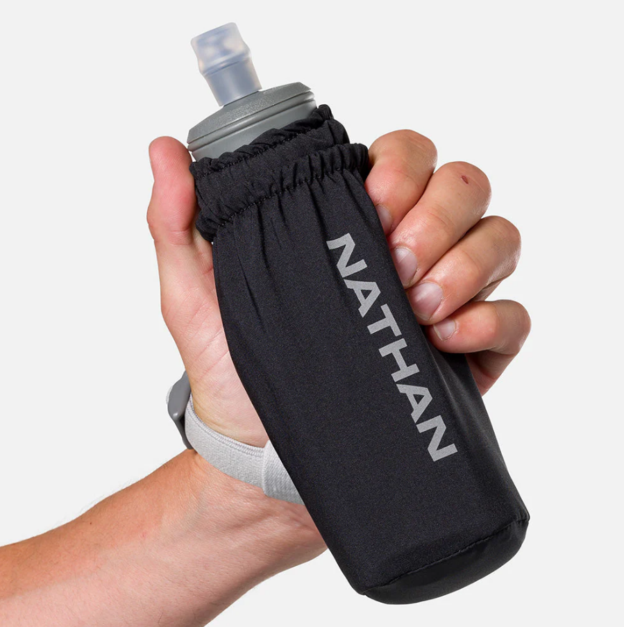 Nathan Pinnacle 14oz Soft Flask - Black/Reflective Silver