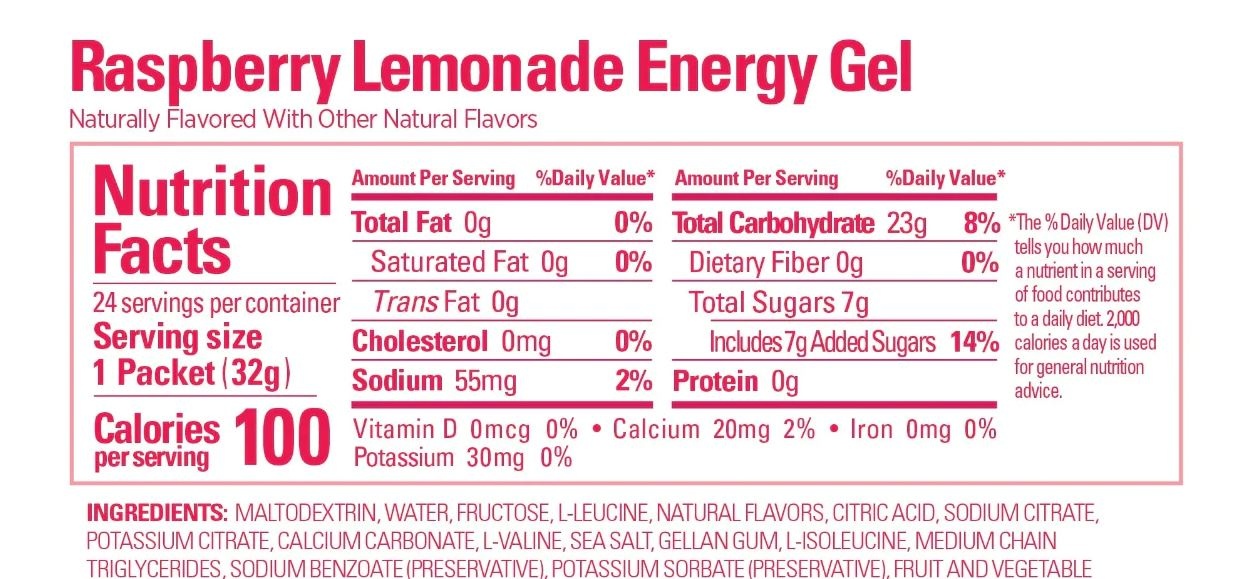 Gu Gel Case (24) - Raspberry Lemonade