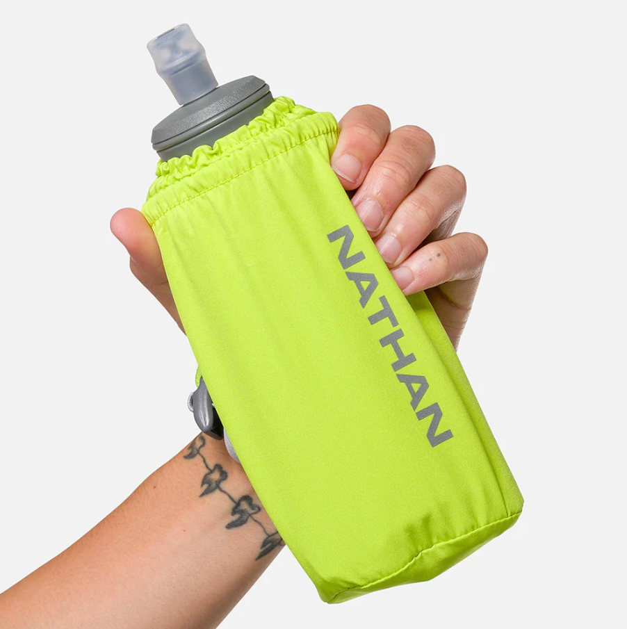 Nathan Pinnacle Insulated18oz Soft Flask - Finish Lime/Reflective Silver