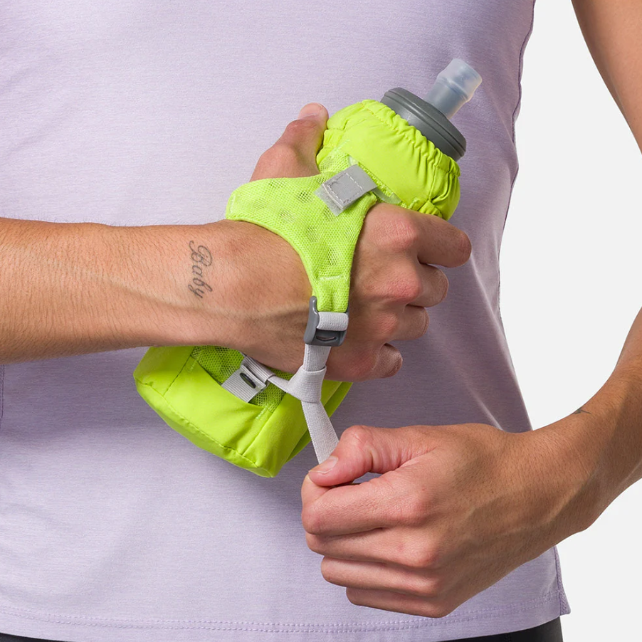 Nathan Pinnacle Insulated18oz Soft Flask - Finish Lime/Reflective Silver