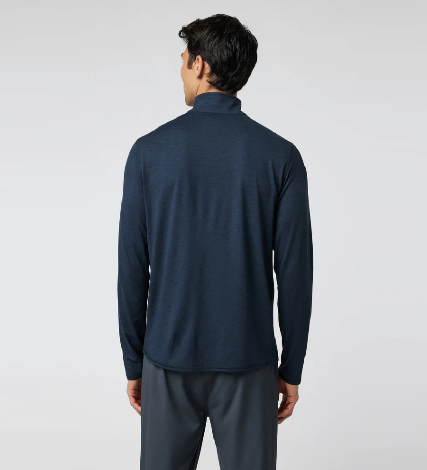 Vuori Men's Ease Performance 1/2 Zip 2.0 - Ink Heather