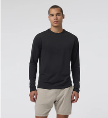 Men's Long Sleeve Ponto Performance Tee - Black Heather