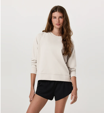 Women's Long Sleeve Halo Crew - Ecru Heather