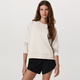 Vuori Women's Long Sleeve Halo Crew - Ecru Heather