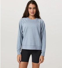 Women's Long Sleeve Halo Crew - Sea Glass Heather