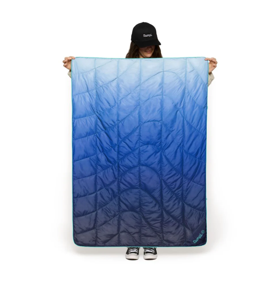 Rumpl Travel Puffy Blanket - Burning Blue Fade