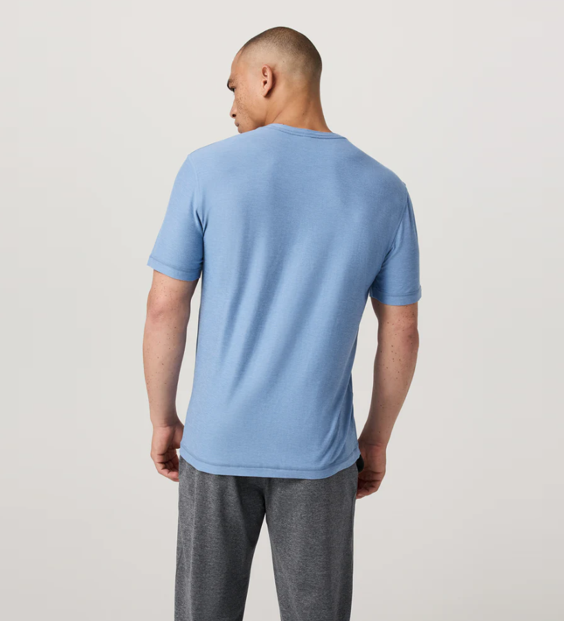 Vuori Men's Strato Tech Tee - Isle Blue Heather